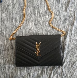 Yves saint Laurent chain wallet with card